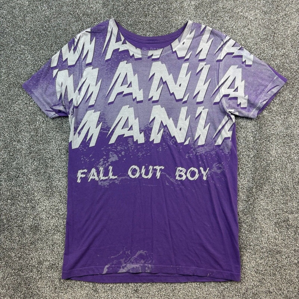 Y2k Fall Out Boy Shirt Adult Medium Purple Mania Album Promo All Over Print Rock